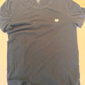 Sunday Best Black Short-Sleeve Crew Neck Tee with Small Fox Patch